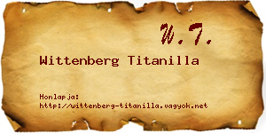 Wittenberg Titanilla névjegykártya